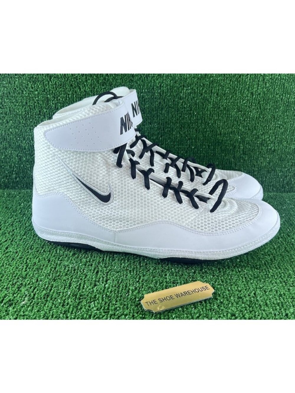 Men's Nike Inflict Wrestling Shoes White/Black 325256-101 Size 13